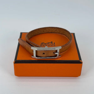 PRELOVED HERMES Adjustable Behapi Tan Leather Bracelet 031023
