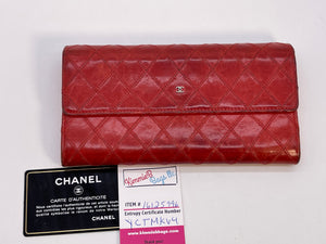 PRELOVED Chanel Burnt Orange Quilted Leather Continental Wallet 16125996 110322