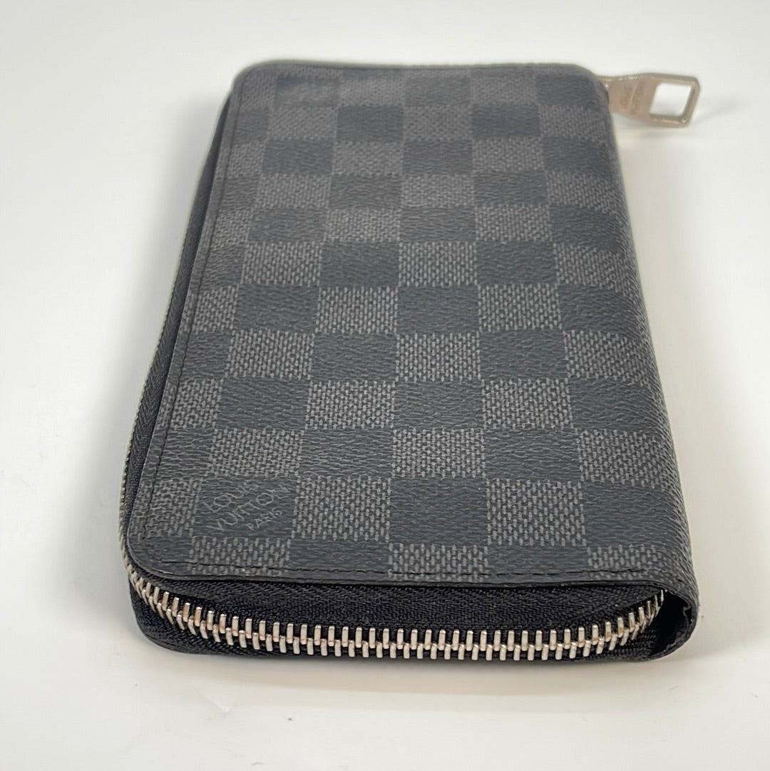 Louis Vuitton Compact Zippy Wallet Damier Graphite Black/Grey in