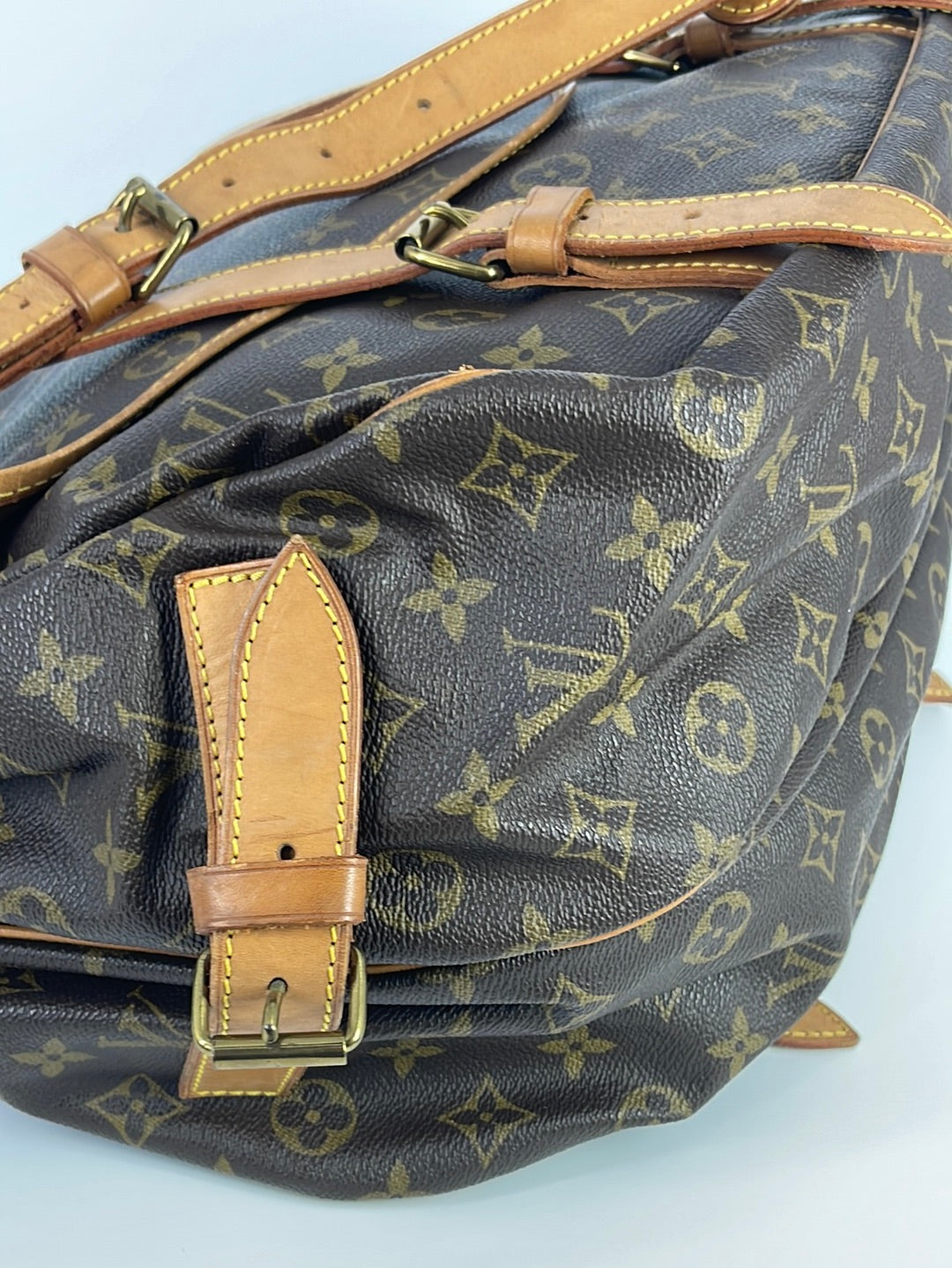Shop for Louis Vuitton Monogram Canvas Leather Saumur 43 cm Messenger Bag -  Shipped from USA