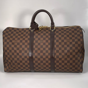 Preloved Louis Vuitton Keepall 50 Damier Ebene Duffel Bag MB1102 011323