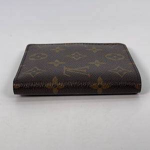 Vintage Louis Vuitton Men's Wallet 10 Card Monogram Canvas Leather Slim Bifold CA0024 022723