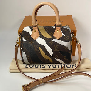 Louis Vuitton Limited Edition Monogram Stone Canvas Speedy Bandouliere –  LuxeDH