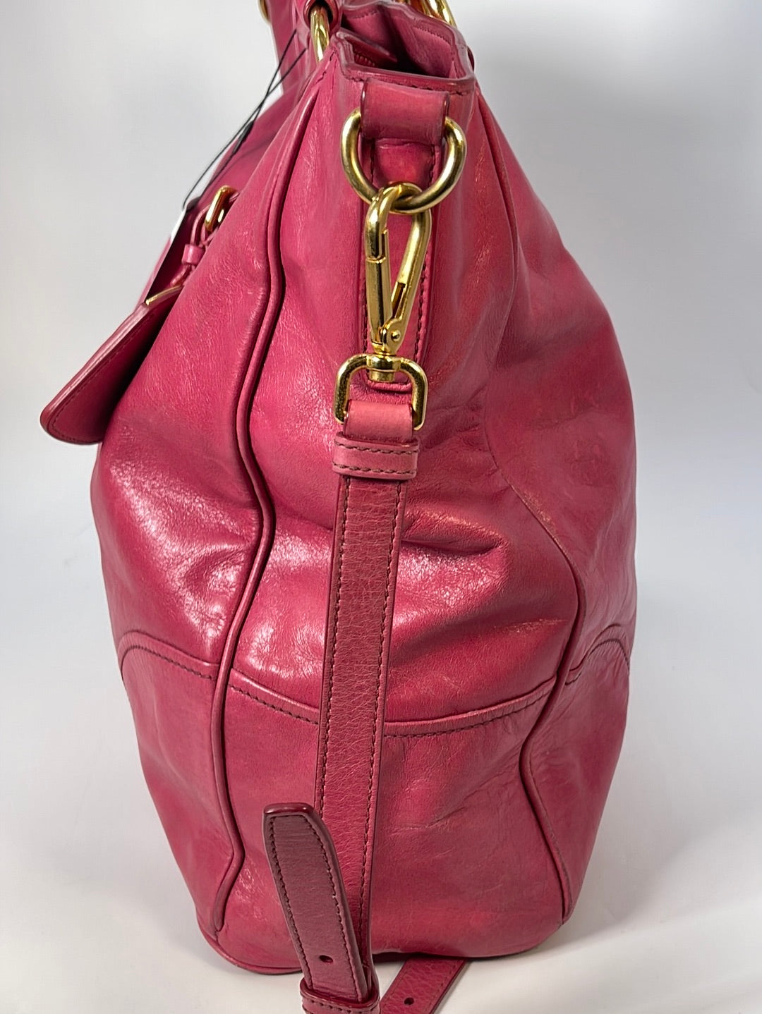 Prada Pink Tessuto Nylon Convertible Tote Bag with Strap 863147 at 1stDibs