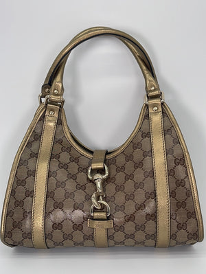 Preloved Gucci GG Coated Canvas Joy Crystal Shoulder Bag 203495497717 032123
