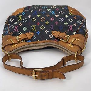 Preloved Louis Vuitton Greta Black Multicolore Monogram Shoulder Bag CA0181 022223