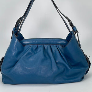 Preloved Fendi Blue Leather Doctor B. Frame Shoulder Bag 23058br579yr2089 032123