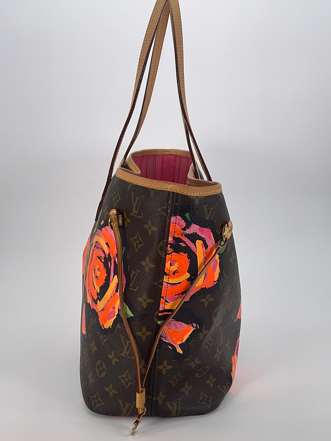 Preloved Louis Vuitton Monogram Roses Neverfull MM Tote Bag VI1059