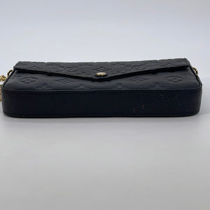 Preloved Louis Vuitton Felicie Pochette Black Empreinte Leather Bag D6YG348 022023