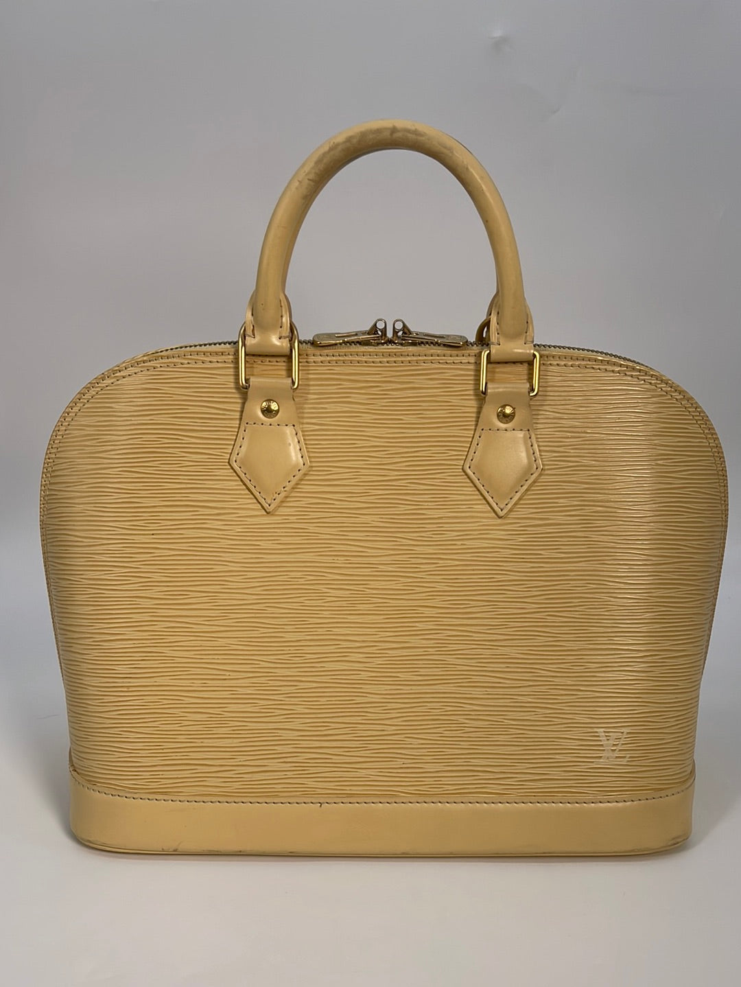 Louis Vuitton Yellow Epi Leather Alma PM Top Handle Bag