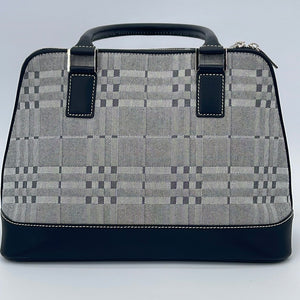 Preloved BURBERRY Gray Check Dome Handbag 4K7HK4C 040523