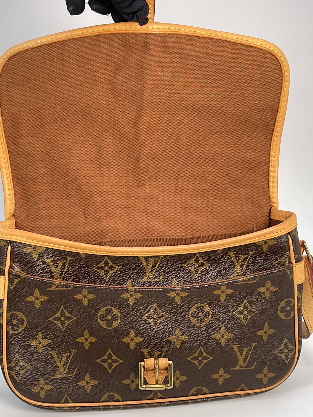 Louis Vuitton - Brown & Tan Classic Monogram Sologne Crossbody Bag –  Current Boutique
