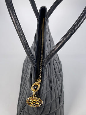 Preloved Chanel Black Caviar Leather Medallion Tote 4811417 030123