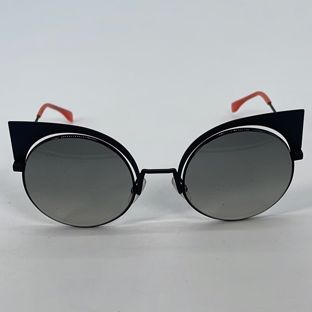 Preloved Fendi Matte Black and Orange Cat-Eye Sunglasses 172 022223 ** DEAL **