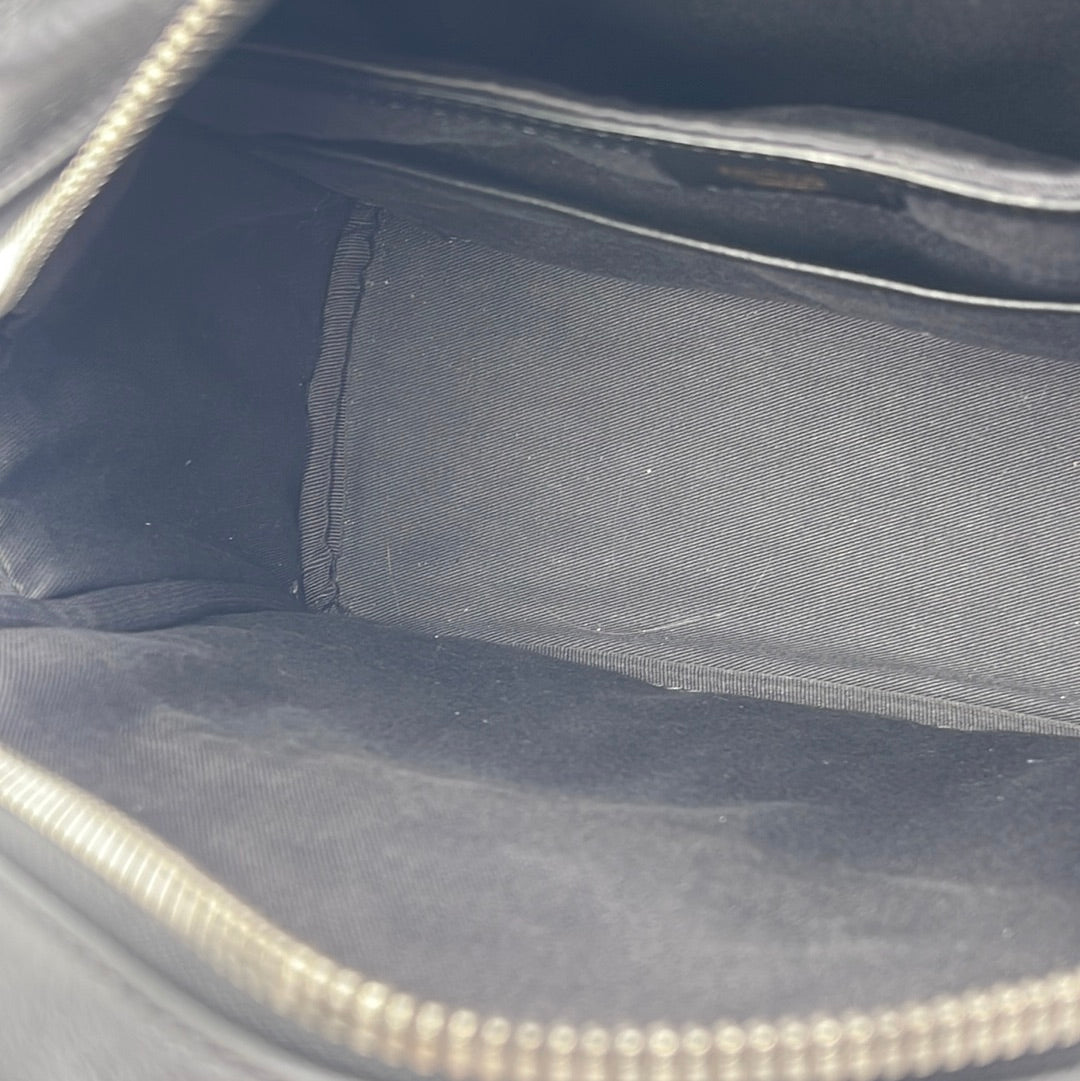 Preloved MCM Black Leather Visetos Backpack E2300263 041023 - $100 OFF