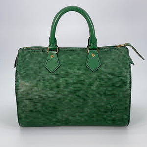 Vintage Louis Vuitton Speedy 25 Green Epi Leather Bag VI0942 030723