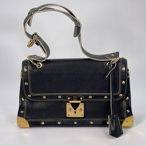 Louis Vuitton black suhali leather Le Confident shoulder bag