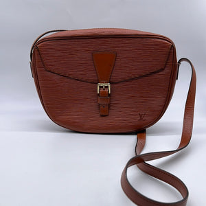 Vintage Louis Vuitton Epi Brown Leather Jeunefille PM Crossbody