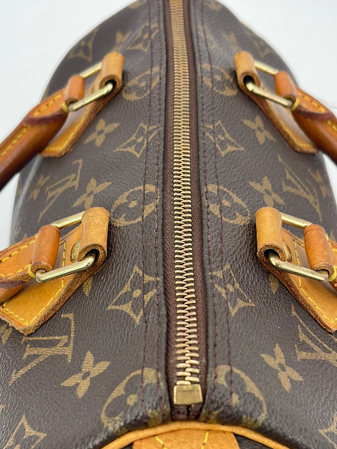 Louis Vuitton Classic Monogram Canvas Speedy 25 Top Handle Bag