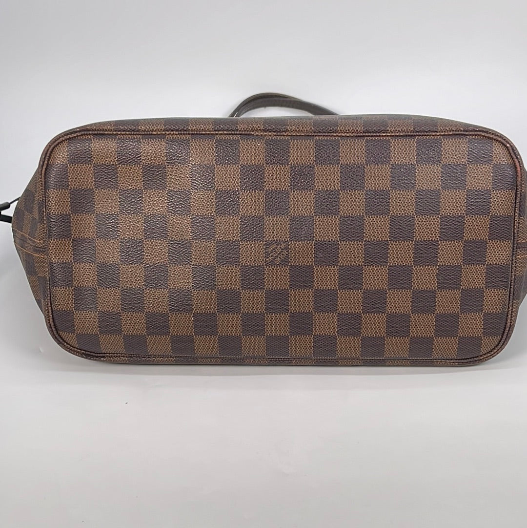 Louis Vuitton Neverfull MM Damier Ebene GHW With Initial S.S