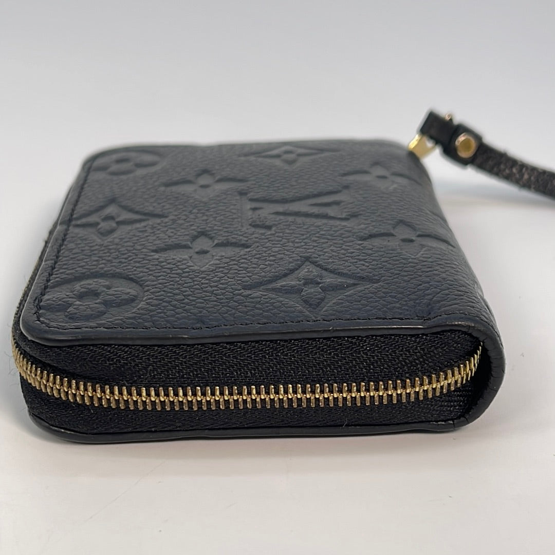 Preloved Louis Vuitton Black Empreinte Zippy Mini Wallet TS2118 010123