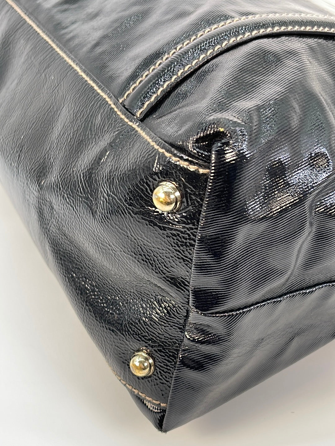 Preloved Gucci Britt Large Black Patent Shoulder Bag 162094213317 033023 - $70 OFF FLASH SALE