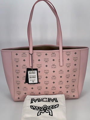 PRELOVED MCM Visetos Pink Leather Shopping Tote Bag 6RMHC9W 030723. *** DEAL