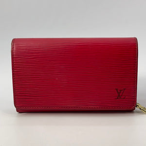 Louis Vuitton Red Epi Leather Porte-Tresor Etui Papiers Wallet