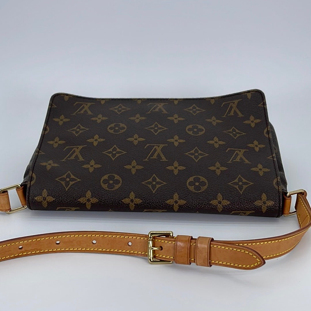 Authentic Louis Vuitton Musette Tango Vintage Leather Crossbody Bag Monogram