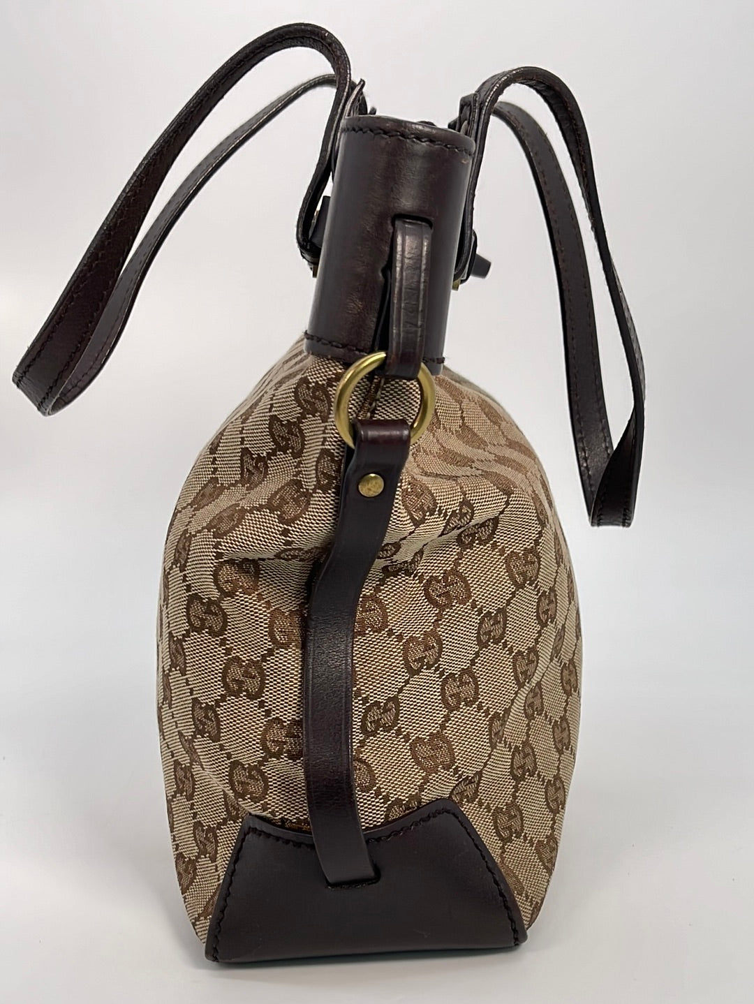 Preloved Gucci GG Canvas Belt Tote Shoulder Bag 107757212792 121522