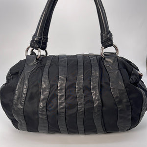 Preloved Prada Black 2 Way Bag Tessuto AND Nappa Leather 113 10 020923